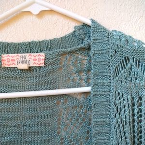 Sea Foam Pink Republic Crotchet Cardigan